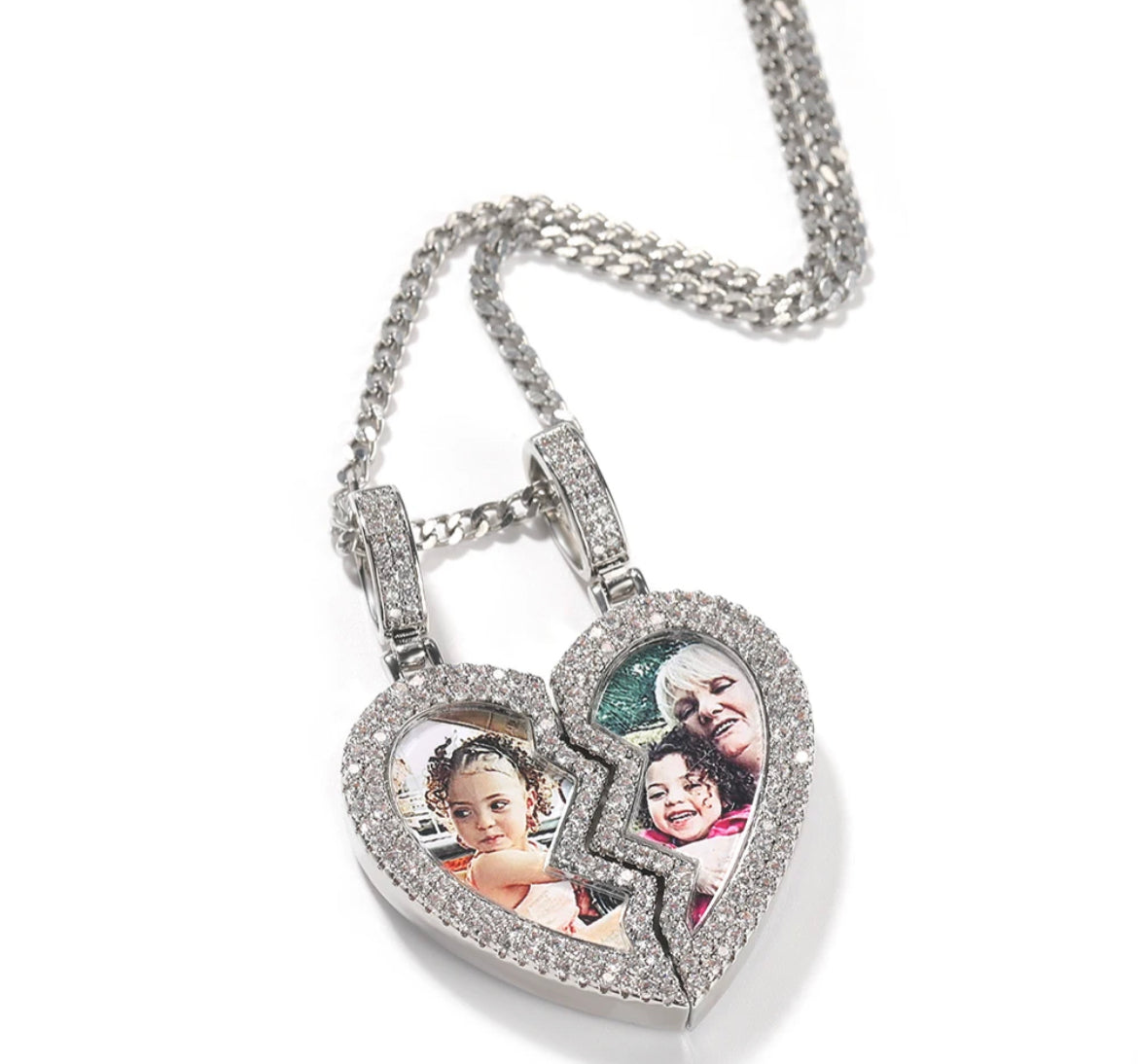 Broken Heart Photo Pendant