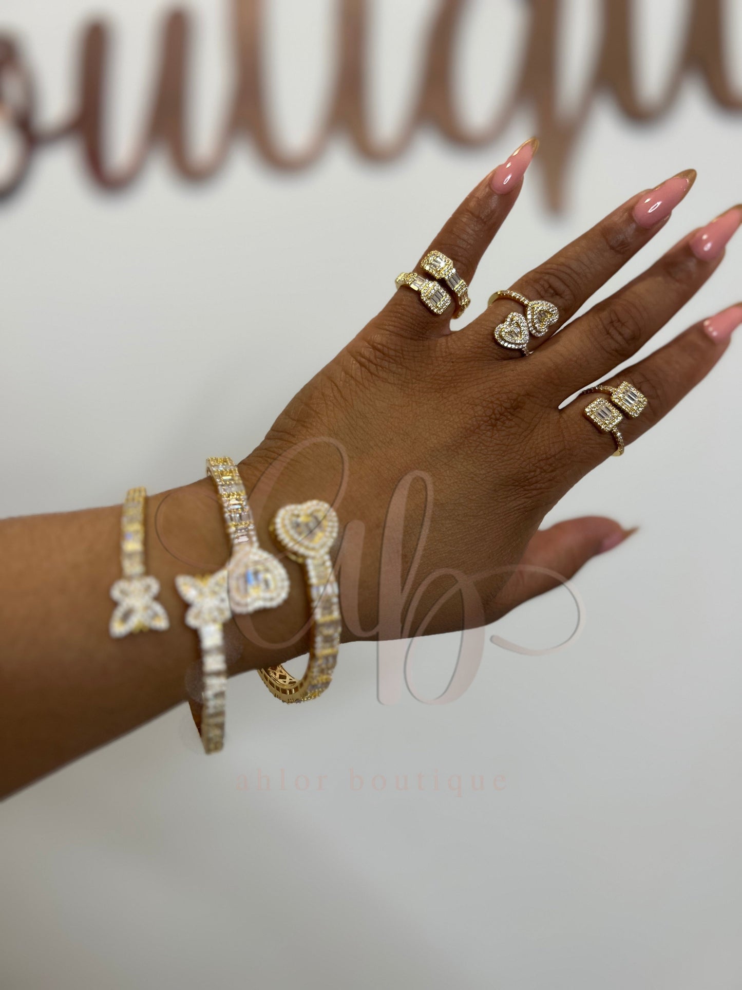 Adjustable Icy Heart Ring