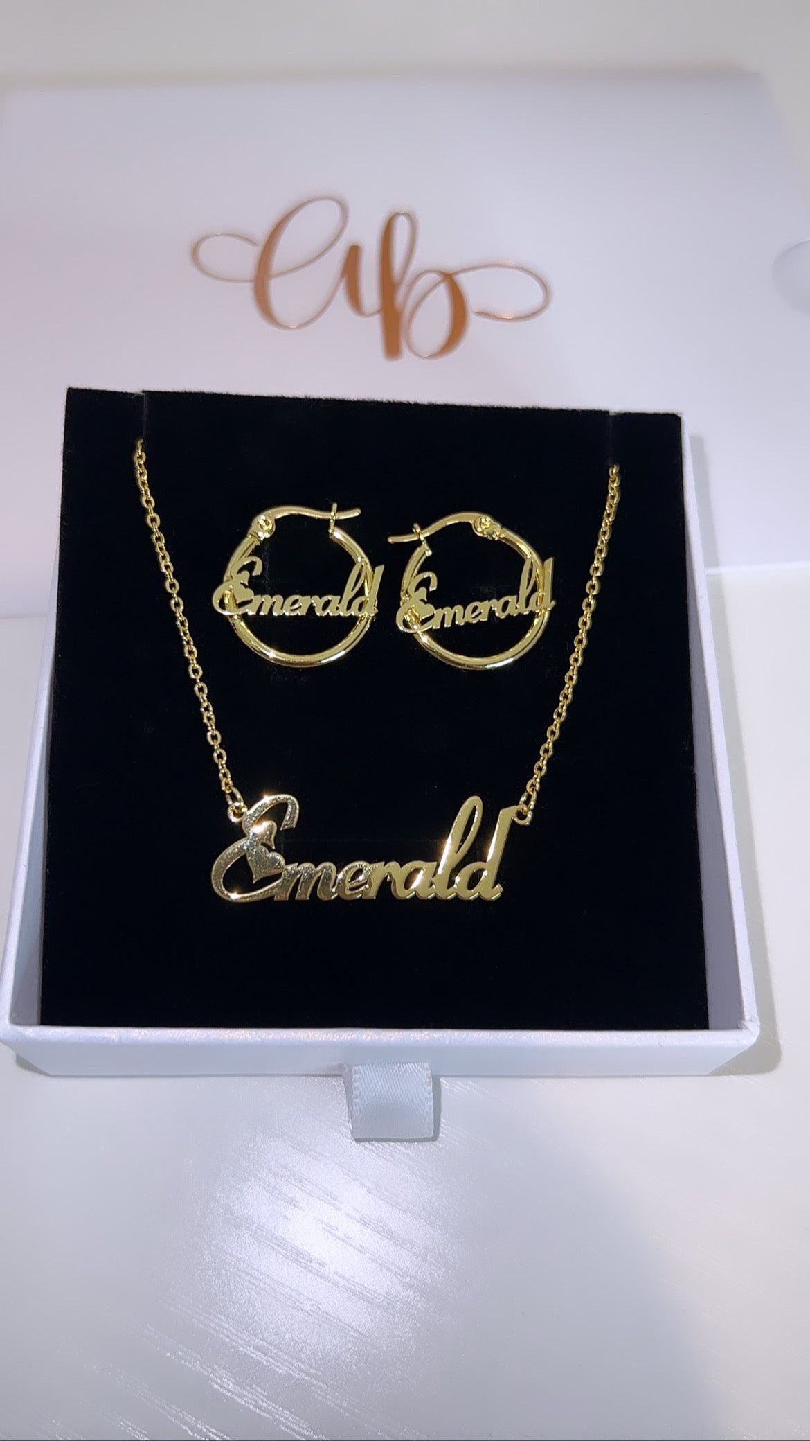 Girls 20mm Hoop Earrings and Necklace Set