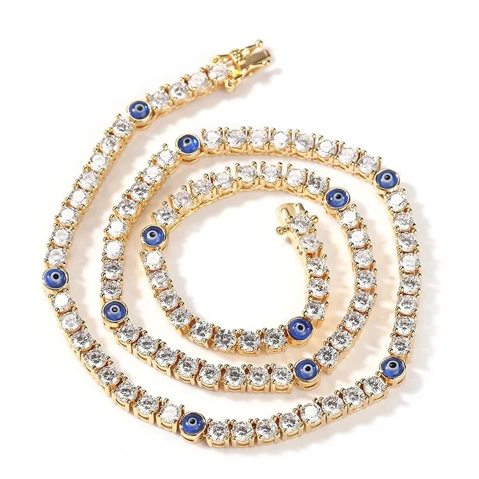Evil Eye Tennis Necklace