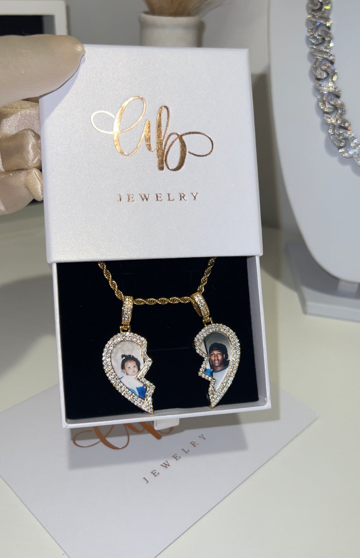 Broken Heart Photo Pendant