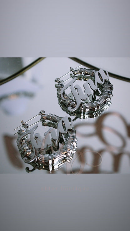 Classic Personalized Bamboo Hoops