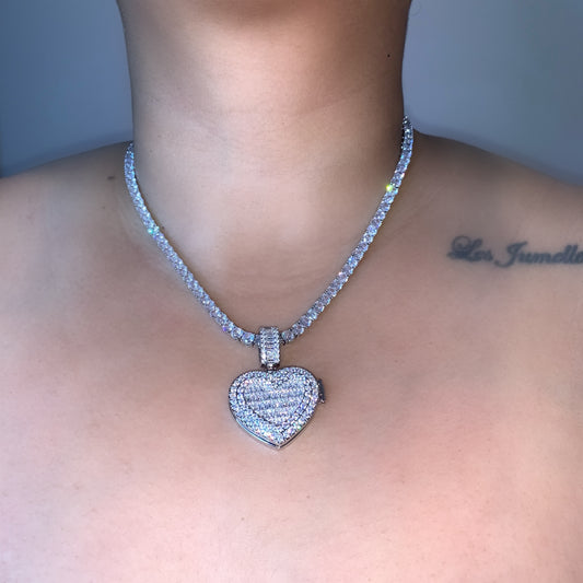 Heart Photo Locket Necklace