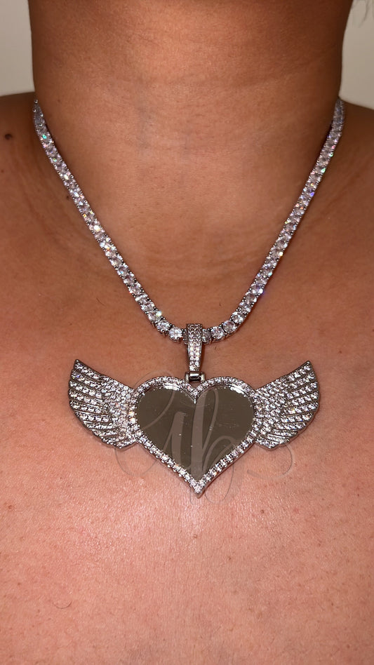 Angel Wings Photo Pendant