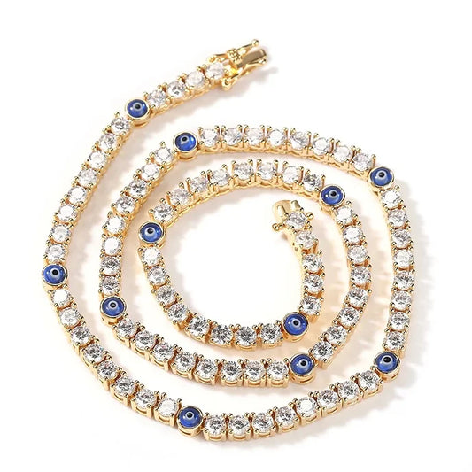 Evil Eye Tennis Necklace