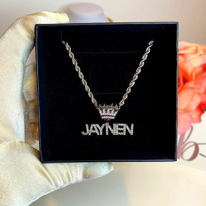 Mini Crown Name Pendant
