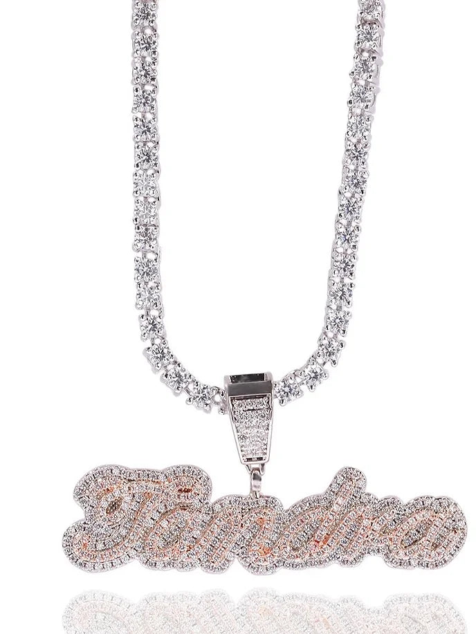 Mini Double Plated Cursive Name Necklace