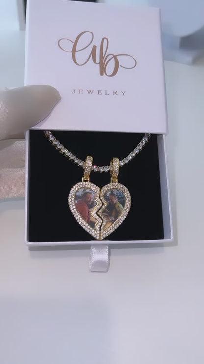 Broken Heart Photo Pendant