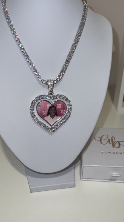 Double Photo Heart Pendant