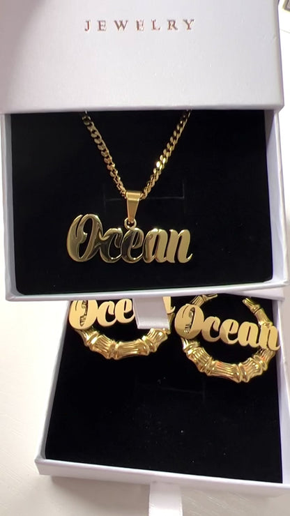 Classic Personalized Bamboo Hoops